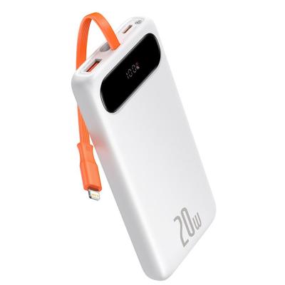 Baseus 20W Dijital LED 10000mAh Powerbank Hızlı Şarj Lightning Kablolu