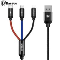Baseus 3in1 Type-C+iPhone+Micro Usb Çoklu Başlık Usb Kablo (30cm)