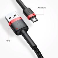 Baseus Cafule Micro Usb 3 Metre 2.0A Halat USB Hızlı Şarj Kablosu