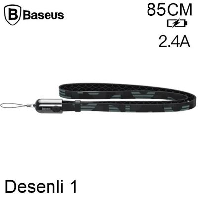 Baseus iPhone 7-8,XS,XR Kısa PowerBank Şarj Kablosu 85cm Çok Fonksiyonlu