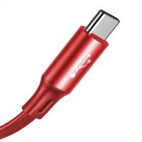 Baseus Fabric Makaralı 3in1 Type-C+iPhone+Mikro Usb Şarj Kablosu