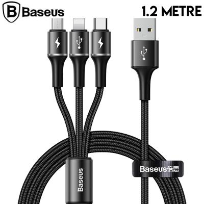 Baseus Galo USB Data Kablosu 3in1 Mikro-Type C-iPhone 120cm
