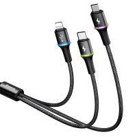 Baseus Galo USB Data Kablosu 3in1 Mikro-Type C-iPhone 120cm