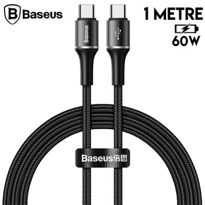 Baseus Halo Data Hızlı Şarj Kablosu Type-C to Type-C PD2.0 60W 3A 1mt
