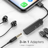 Baseus L52 3in1 Dual Lightning 3.5mm Kulaklık Dönüştürücü Adaptör