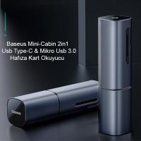 Baseus Mini-Cabin 2in1 Type-C Usb 3.0 Hafıza Kart Okuyucu