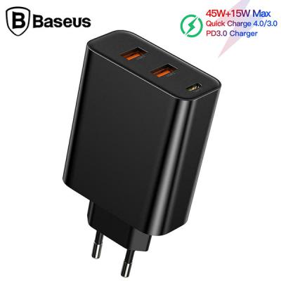 Baseus PPS Three Output 4.0 3.0 Hızlı Şarj(C+U+U)60W Şarj Aleti Başlık