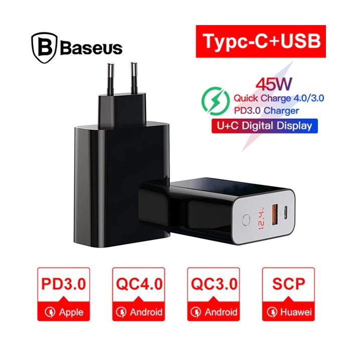 En Ucuz Baseus Speed Pps Touch Dijital Ekran Qc 4 0 3 0 45w Hizli Sarj Aleti 276 90 Tl Cepevi