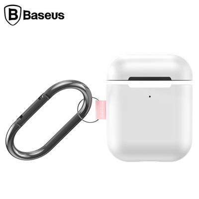 Baseus Woven Label Hook AirPods 1-2 için Silikon Kılıf+Anahtarlık