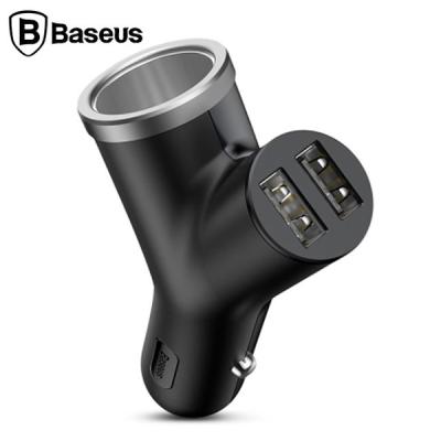 Baseus Y Type Çift USB+Araba Çakmaklık Şarj Cihazı