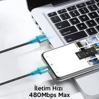 Baseus Zinc Magnetic USB Şarj Kablosu 3in1 iPhone+Type-C+Micro (1m)