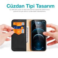 Dux Ducis iPhone 11 6.1 Mıknatıslı Cüzdanlı Deri Kılıf Hivo Series