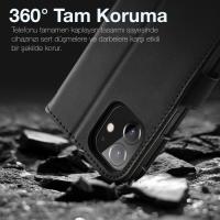 Dux Ducis iPhone 11 6.1 Mıknatıslı Cüzdanlı Deri Kılıf Hivo Series