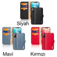 Dux Ducis iPhone 12 Pro Mıknatıslı Cüzdanlı Deri Kılıf Hivo Series