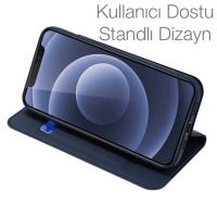 Dux Ducis iPhone 13 6.1 Kapaklı Flip Cover Kılıf SkinPro Series