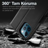 Dux Ducis iPhone 13 Pro Mıknatıslı Cüzdanlı Deri Kılıf Hivo Series