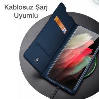 Dux Ducis Samsung Galaxy S21 Plus Kapaklı Flip Cover Kılıf Skinpro