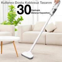 EZERE Kablosuz Dikey Şarjlı Mini Araç ve Ev Süpürgesi