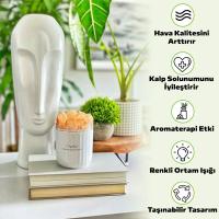 EZERE Taşınır Kablosuz Kristal Aromaterapi Hava Nemlendirici Işıklı