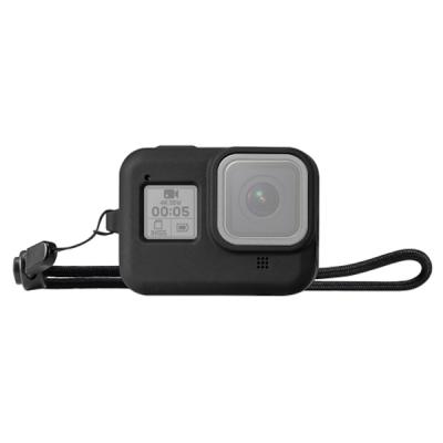 GoPro HERO 8 için Silikon Koruma Kılıfı+Wrist Strap (PULUZ PU428B)