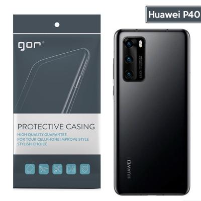 GOR Huawei P40 Kılıfı Ultra İnce Kamera Korumalı Silikon Kılıf