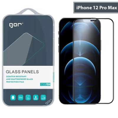 GOR iPhone 12 Pro Max 9D Tempered Full Cam Ekran Koruyucu Hardening