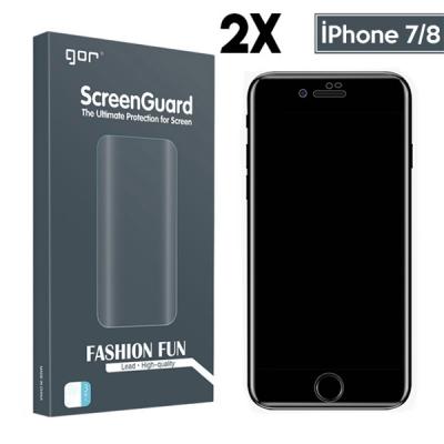 Gor iPhone 8 Kırılmaz Cam Ekran Koruyucu 2'li Set