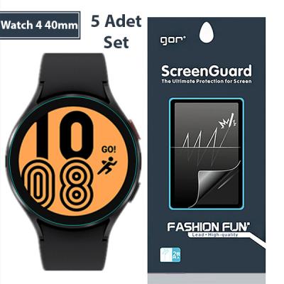 Gor Samsung Galaxy Watch 4 40mm Darbe Emici Ekran Koruyucu 5Adet