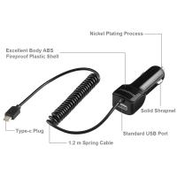 Haweel 5v 3.1a Hızlı Araç Şarjı + Spiral USB Type-C Kablosu