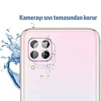 Huawei P40 Lite için Tempered Cam Kamera Lens Koruyucu