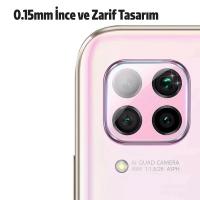 Huawei P40 Lite için Tempered Cam Kamera Lens Koruyucu