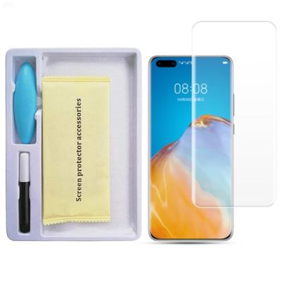 Huawei P40 Pro Full UV Liquid+UV Işık Kırılmaz Cam Ekran Koruyucu