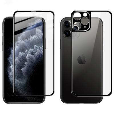 iPhone 11 Pro Metal Çerçeve Ön Arka 3D Full Temperli Cam Koruyucu