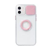 iPhone 11 Sürgülü Kamera Lens Koruma Yüzük Standlı Silikon Kılıf