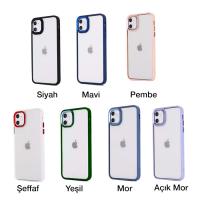 iPhone 12-12 Pro Parlak Renkli Çerçeveli Ultra Lüx Silikon Kılıf