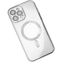 iPhone 12 Pro Max Renkli Lazer Çerçeve Magsafe Silikon Kılıf