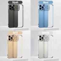 iPhone 12 Pro Renkli Kenar Fashion Lazer Çerçeve Silikon Kılıf