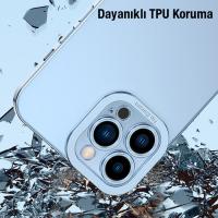 iPhone 12 Pro Renkli Kenar Fashion Lazer Çerçeve Silikon Kılıf