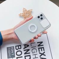 iPhone 12 Pro Sürgülü Kamera Lens Korumalı Yüzüklü Silikon Kılıf