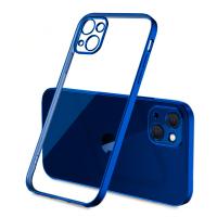 iPhone 13 Mini Renkli Kenar Şeffaf Kamera Korumalı Silikon Kılıf