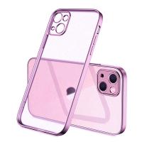 iPhone 13 Mini Renkli Kenar Şeffaf Kamera Korumalı Silikon Kılıf