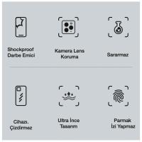 iPhone 13 Pro 6.1 Kamera Korumalı Premium Silikon Kılıf