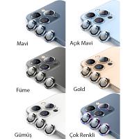 iPhone 13 Pro Max 3D Metal Çerçeveli Kamera Lens Koruyucu