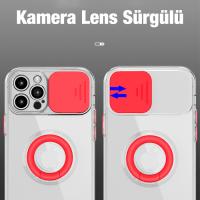 iPhone 13 Pro Max Sürgülü Kamera Lens Koruma Yüzük Silikon Kılıf