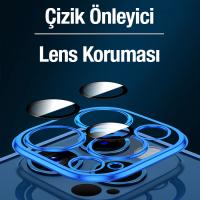 iPhone 13 Pro Renkli Kenar Fashion Lazer Çerçeveli Silikon Kılıf