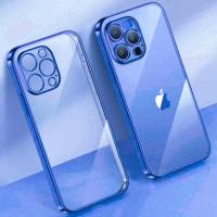 iPhone 13 Pro Renkli Kenar Şeffaf Kamera Korumalı Silikon Kılıf