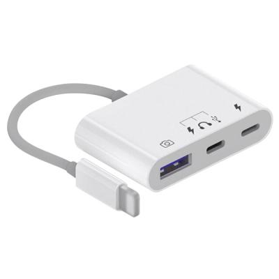 iPhone-Otg Hub Usb Type C To Kulaklık ve Usb Kamera Okuyucu Otg