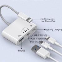 iPhone-Otg Hub Usb Type C To Kulaklık ve Usb Kamera Okuyucu Otg