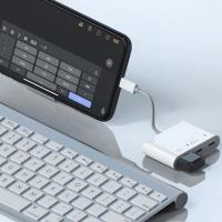 iPhone-Otg Hub Usb Type C To Kulaklık ve Usb Kamera Okuyucu Otg