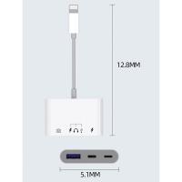 iPhone-Otg Hub Usb Type C To Kulaklık ve Usb Kamera Okuyucu Otg
